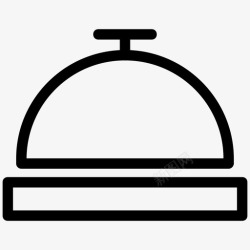 用餐铃餐具服务铃平底锅图标高清图片