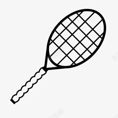 网球拍男孩地面图标图标