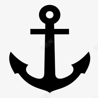 海军制服锚船海图标图标