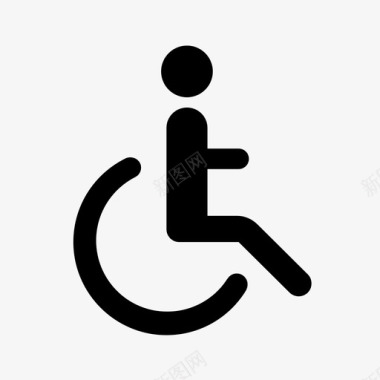 停车场残疾人无障碍坡道图标图标