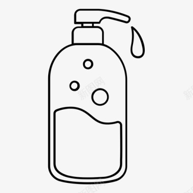 手洗发水肥皂淋浴图标图标