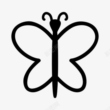 蝴蝶触角昆虫图标图标