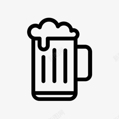 啤酒杯啤酒杯酒精饮料酒吧图标图标