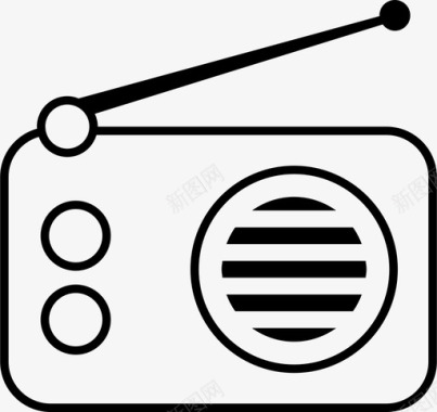 怀旧收音机音乐新闻图标图标