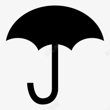 雨水伞弯柄保险图标图标
