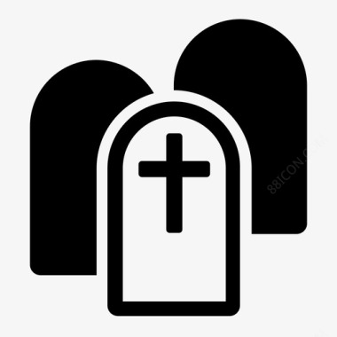 墓石图标 墓石icon 墓石矢量图标 icon
