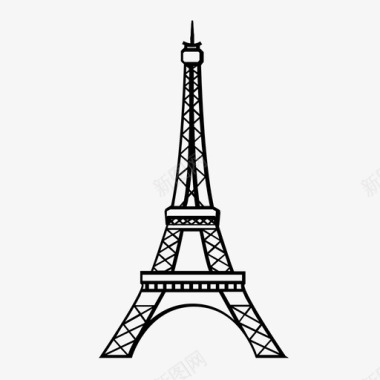 巴黎埃菲尔铁塔之旅图标图标