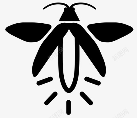 漫天萤火虫萤火虫眨眼虫子图标图标