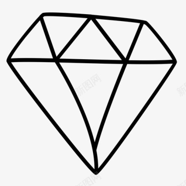 钻石宝物石头图标图标