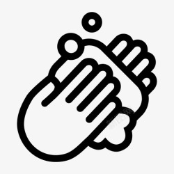 icon冰箱灰洗手泡泡清洁图标高清图片