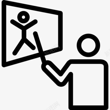 教学教师白板上的指示图标图标