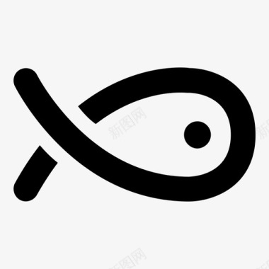 自然鱼动物耶稣图标图标