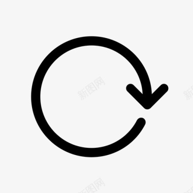 向左旋转旋转返回重新启动图标图标