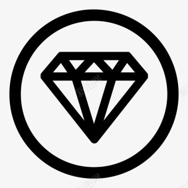 钻石宝石线条图标图标