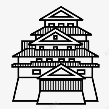 日本塔西罗日本建筑日本塔图标图标