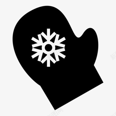 手套雪雪花图标图标