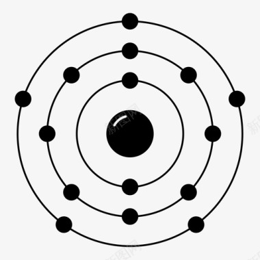 磷原子化学元素图标图标