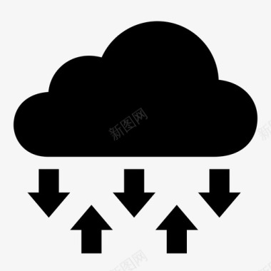 雨水云存储空间图标图标