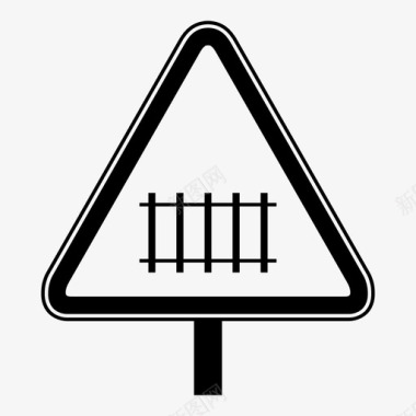 道口铁路标志警告道口图标图标
