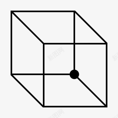 网格点几何内克尔立方体视觉错觉三维图标图标