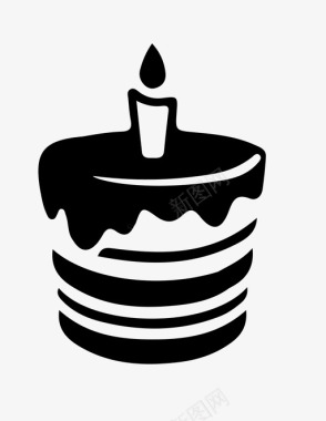 蜡烛蛋糕生日生日蛋糕图标图标