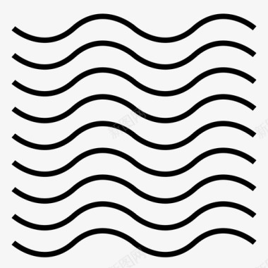 海浪海浪热浪海洋图标图标