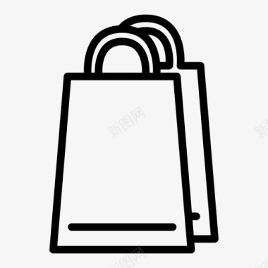 商务商场界面购物袋销售采购图标图标
