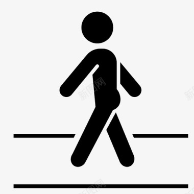 大雪道路人行横道交通踏步图标图标