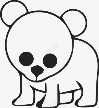 手绘熊可爱小熊熊小熊巨熊图标图标