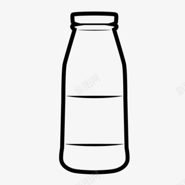鲜榨果汁瓶子水回收图标图标