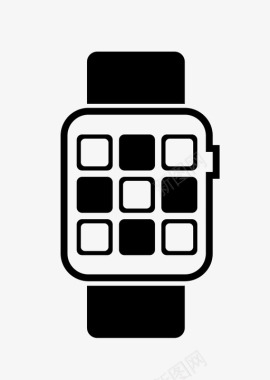 苹果智能手表技术iwatch图标图标