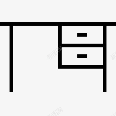 抽屉办公桌桌子电脑桌家具图标图标