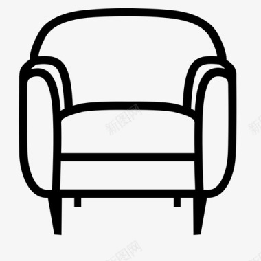 扶手椅靠背靠垫图标图标
