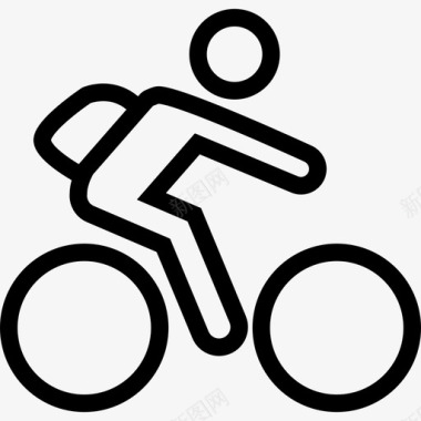 骑自行车上学学生骑自行车图标图标