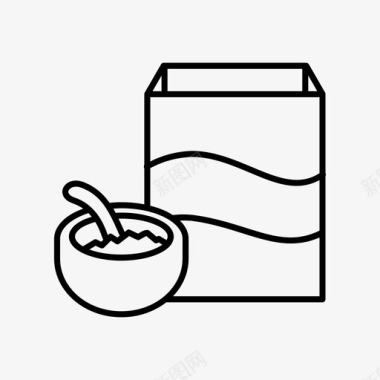 早餐早餐麦片粥营养图标图标