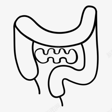肠身体消化图标图标