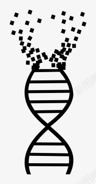 数字dna双螺旋基因工程图标图标