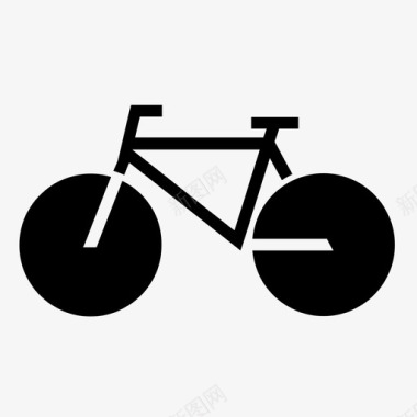 自行车城市山地图标图标