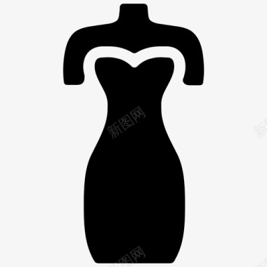 韩国复古连衣裙贴身背心紧身胸衣图标图标