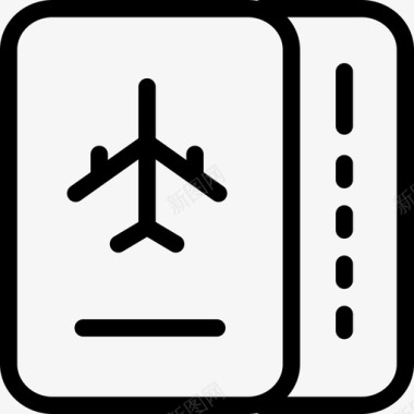 运输飞机飞机票假期旅行图标图标
