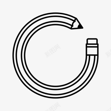 写作圆铅笔零书写工具图标图标