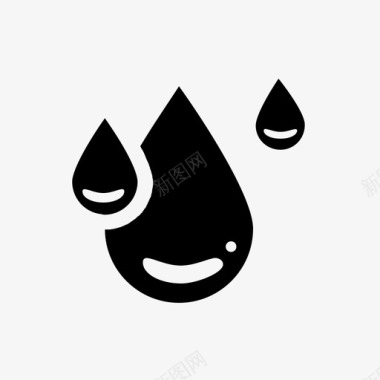 水水滴汗水雨水图标图标