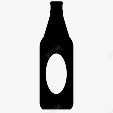 啤酒瓶麦芽玻璃瓶图标图标