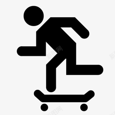 滑行滑板斜坡普通图标图标