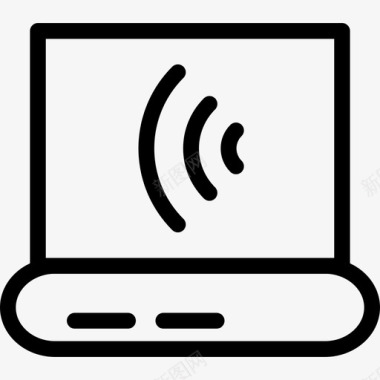 无线WIFIwifi连接到互联网的笔记本电脑无线信号图标图标