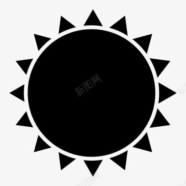 球体发散光太阳阳光天空图标图标