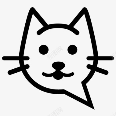 爱说话的猫可爱的小猫图标图标
