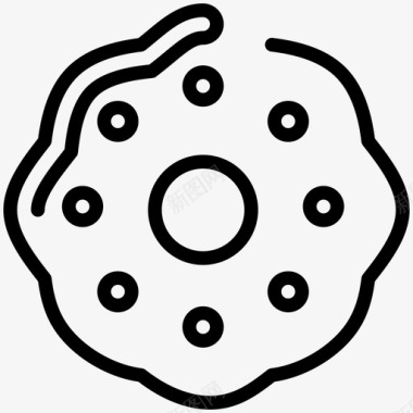 甜甜圈甜甜圈甜点吃的图标图标
