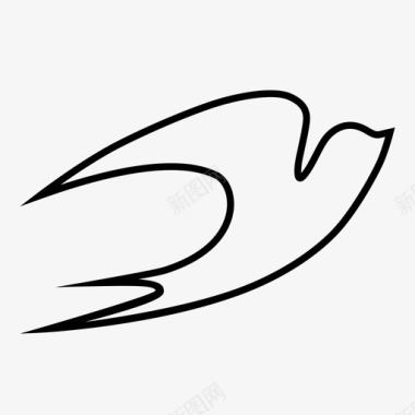 燕子鸟飞图标图标