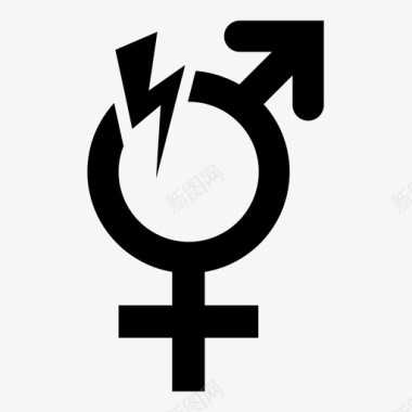女性符号性别歧视性别偏见性别不平等图标图标